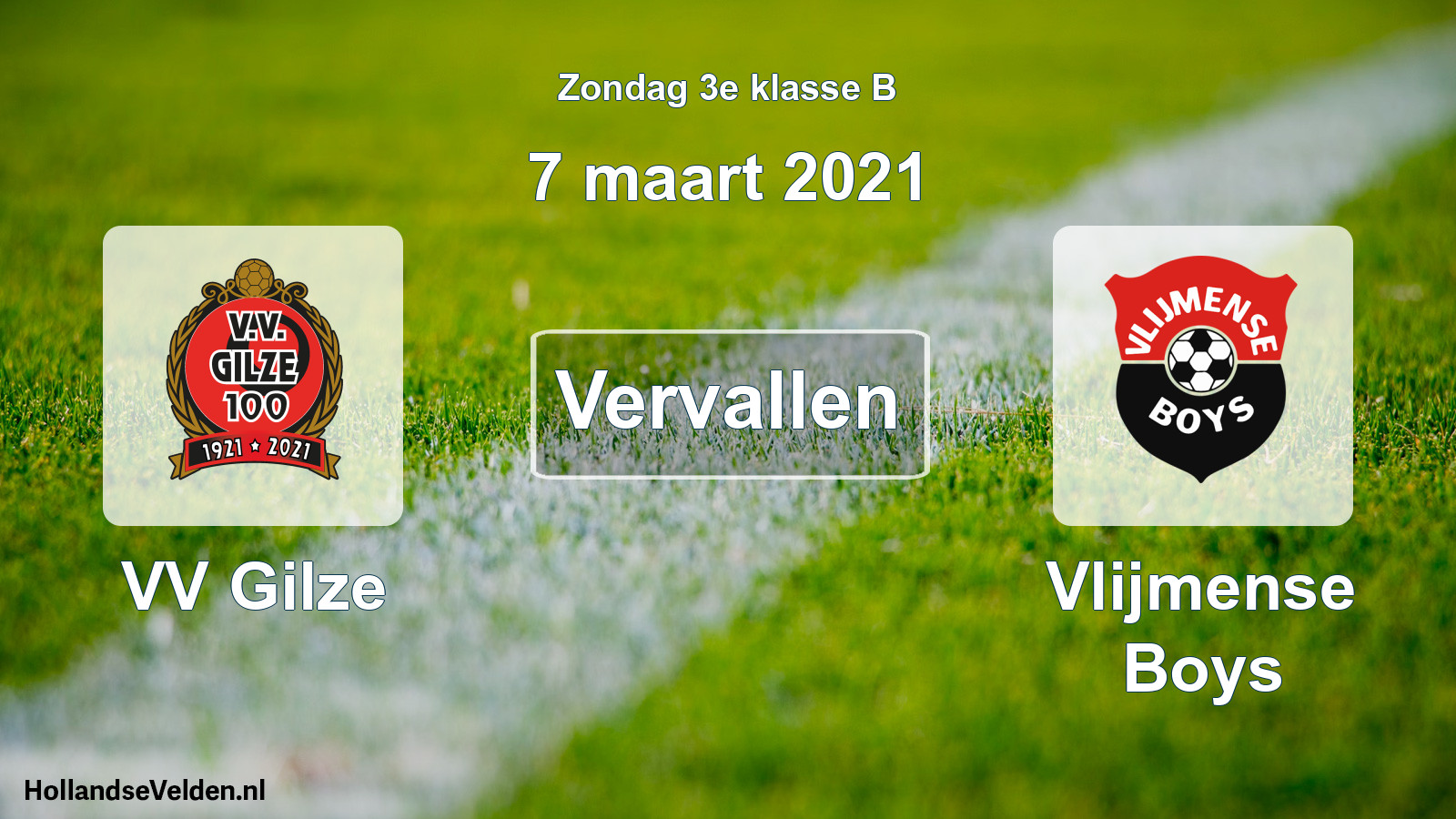 Scheduled Match: VV Gilze - Vlijmense Boys (7 March 2021)