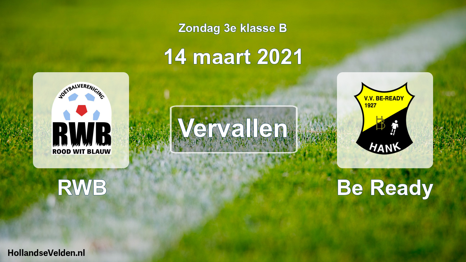 Scheduled Match: RWB - Be Ready (14 March 2021)