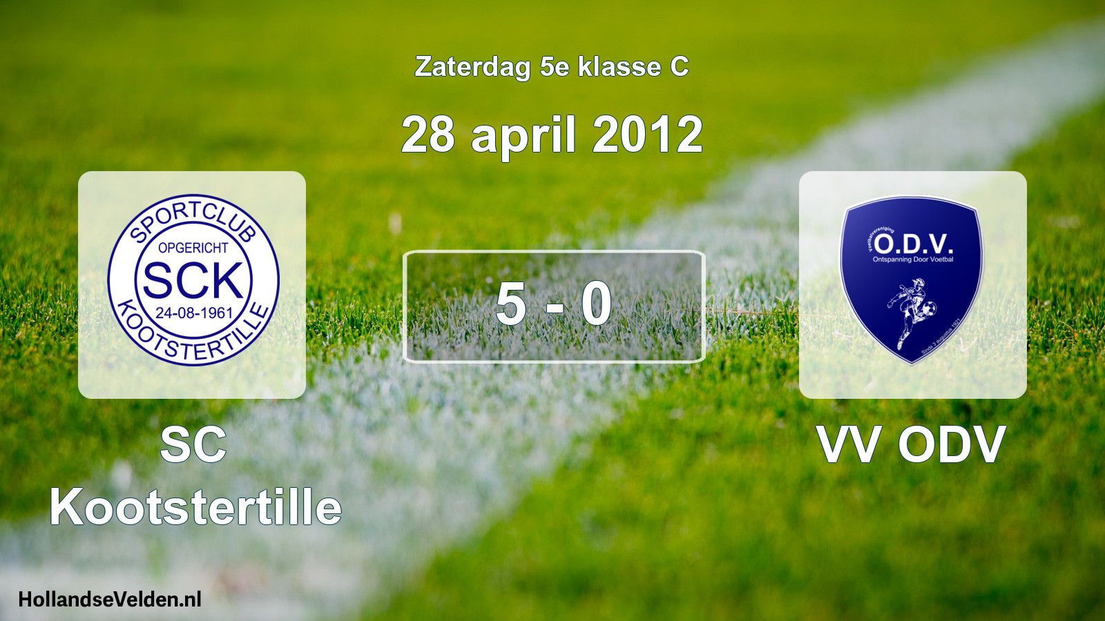 Total number of matches played: SC Kootstertille - VV ODV 5 - 0 (28 April 2012)