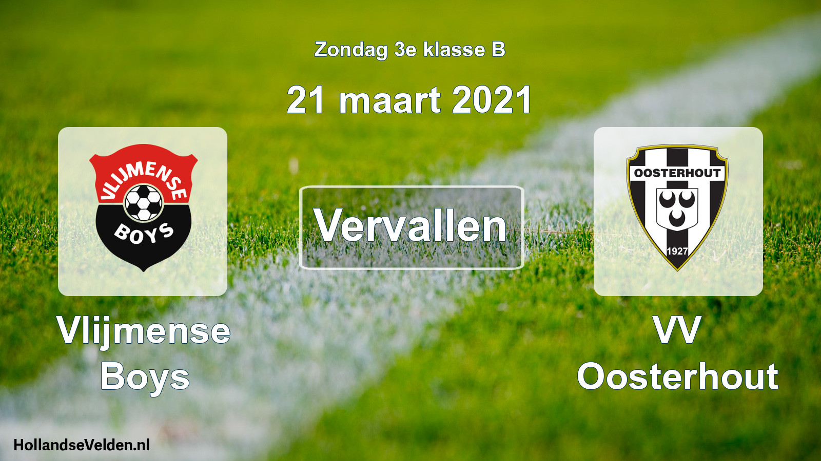 Scheduled Match: Vlijmense Boys - VV Oosterhout (21 March 2021)