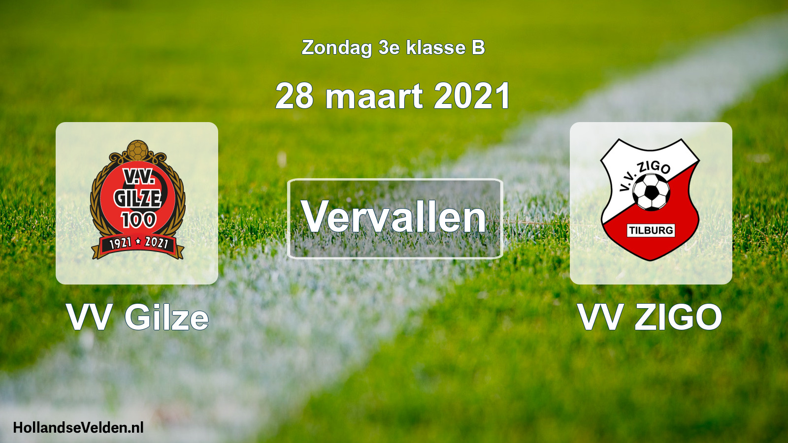Scheduled Match: VV Gilze - VV ZIGO (28 March 2021)