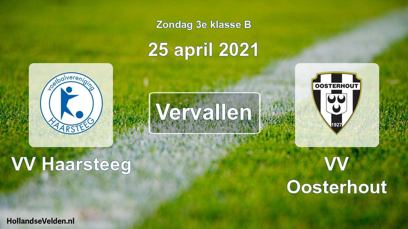 Scheduled Match: VV Haarsteeg - VV Oosterhout (25 April 2021)