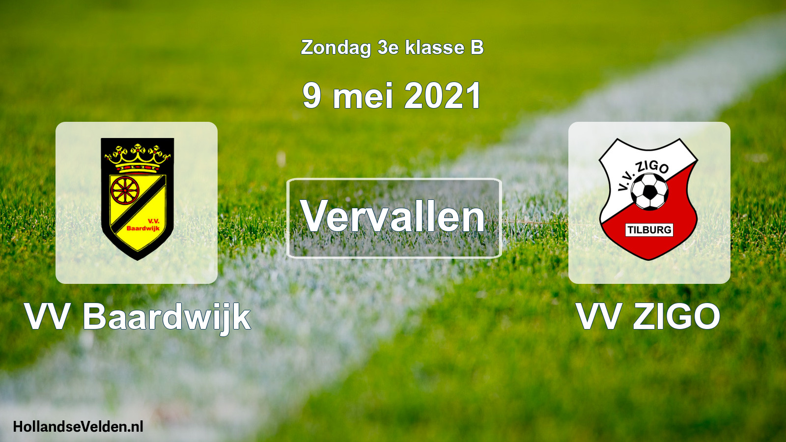 Scheduled Match: VV Baardwijk - VV ZIGO (9 May 2021)