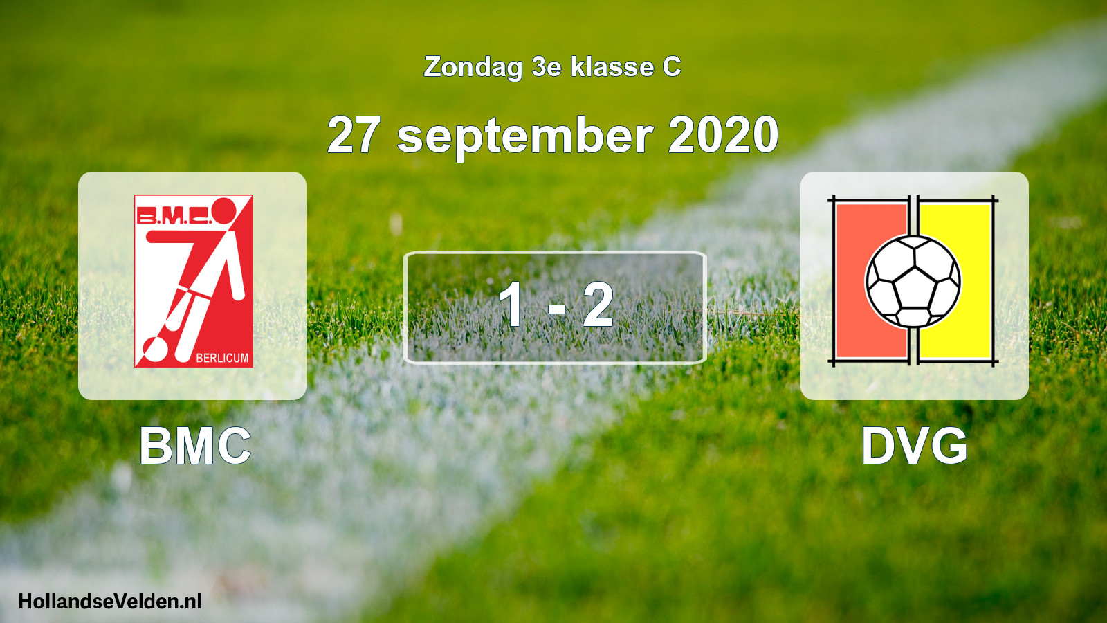Total number of matches played: BMC - DVG 1 - 2 (27 September 2020)