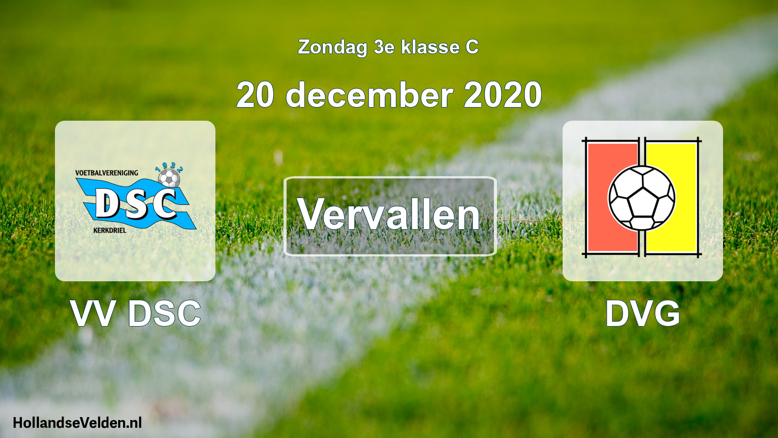 Scheduled Match: VV DSC - DVG (20 December 2020)
