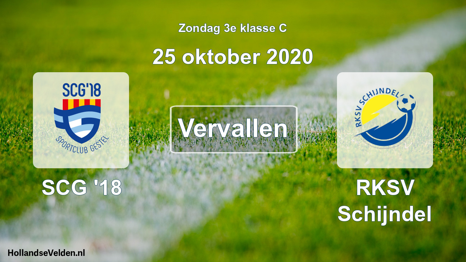 Scheduled Match: SCG '18 - RKSV Schijndel (25 October 2020)