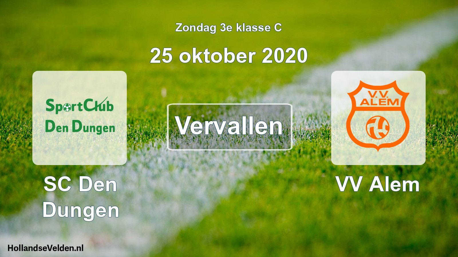 Scheduled Match: SC Den Dungen - VV Alem (25 October 2020)