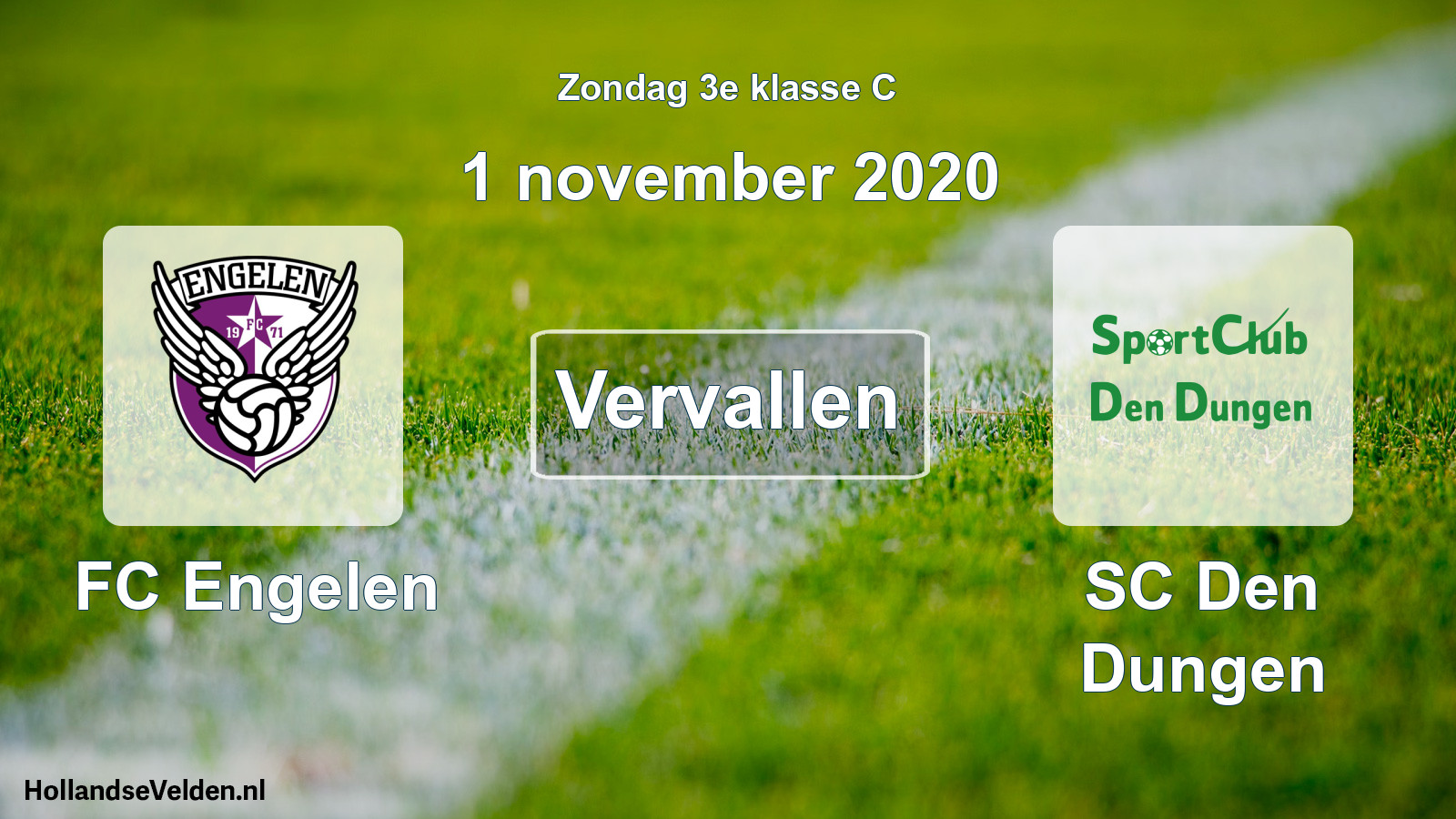 Scheduled Match: FC Engelen - SC Den Dungen (1 November 2020)