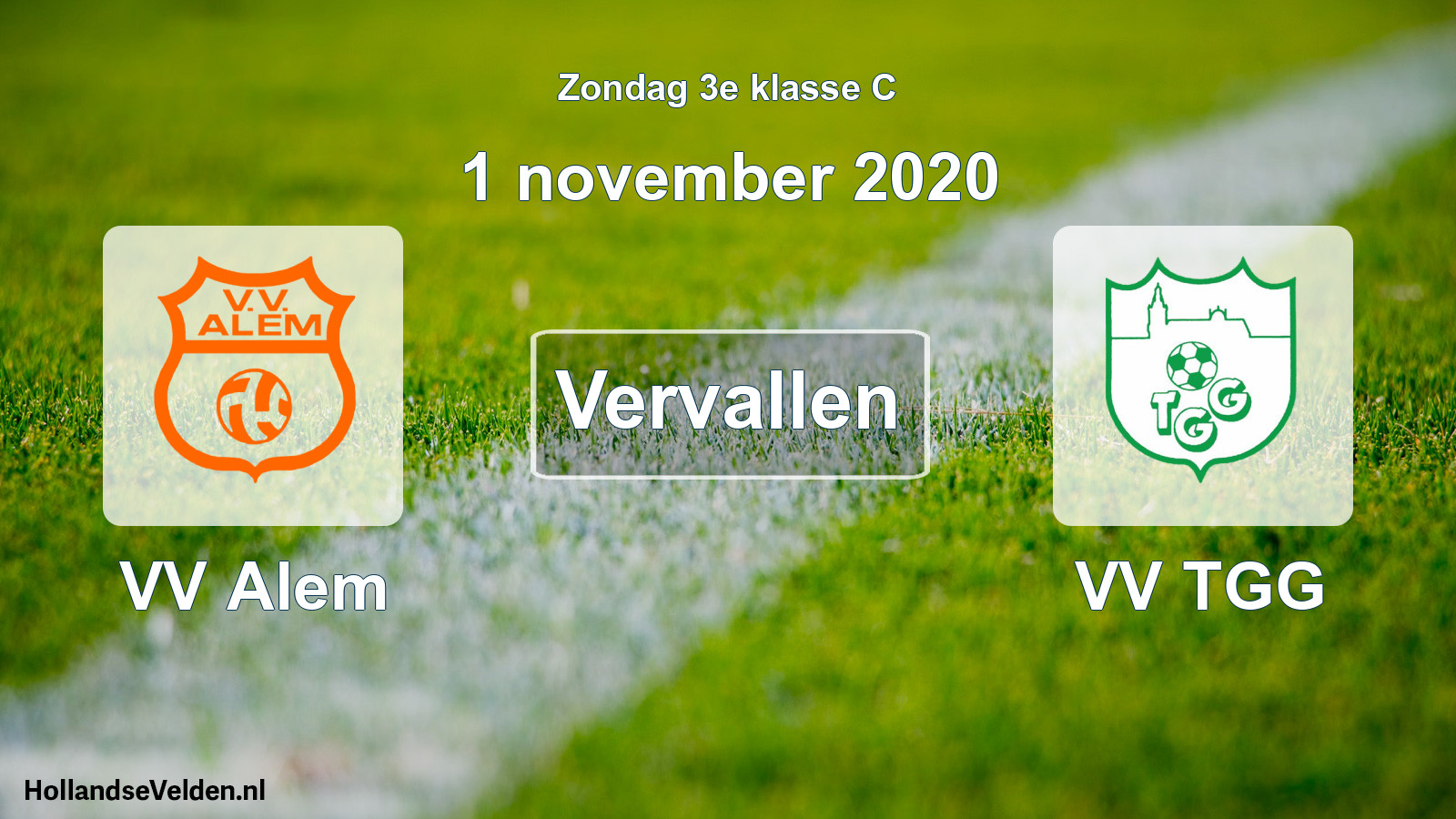 Scheduled Match: VV Alem - VV TGG (1 November 2020)