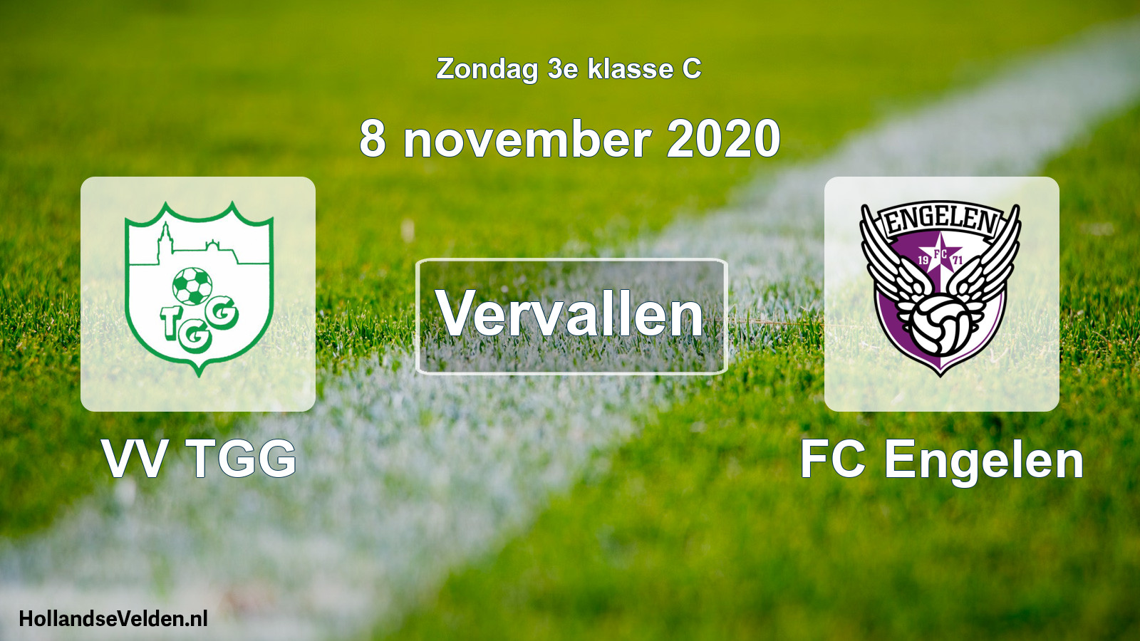 Scheduled Match: VV TGG - FC Engelen (8 November 2020)