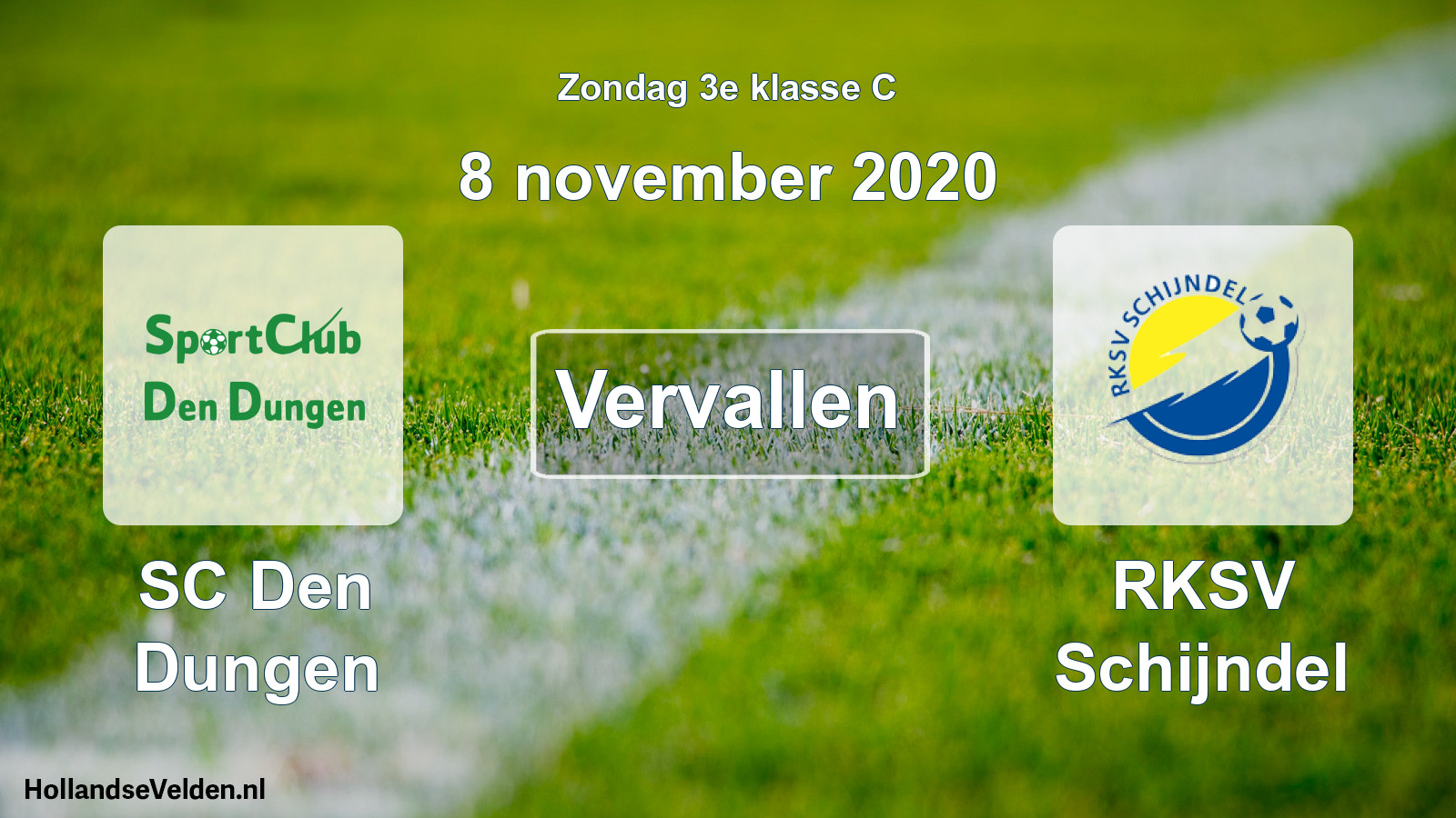 Scheduled Match: SC Den Dungen - RKSV Schijndel (8 November 2020)