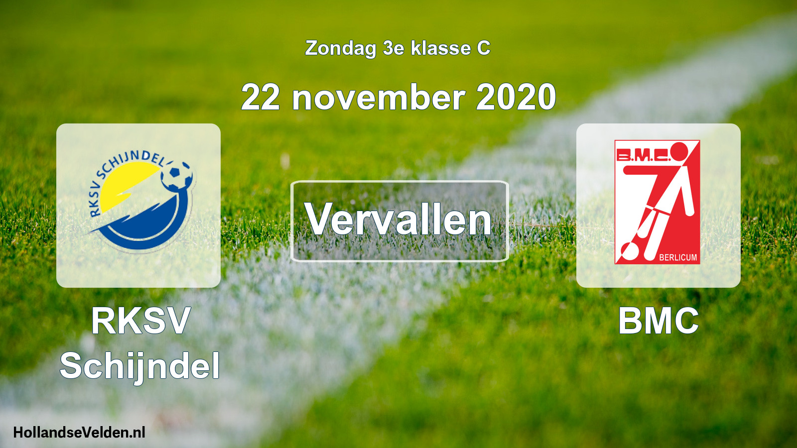 Scheduled Match: RKSV Schijndel - BMC (22 November 2020)