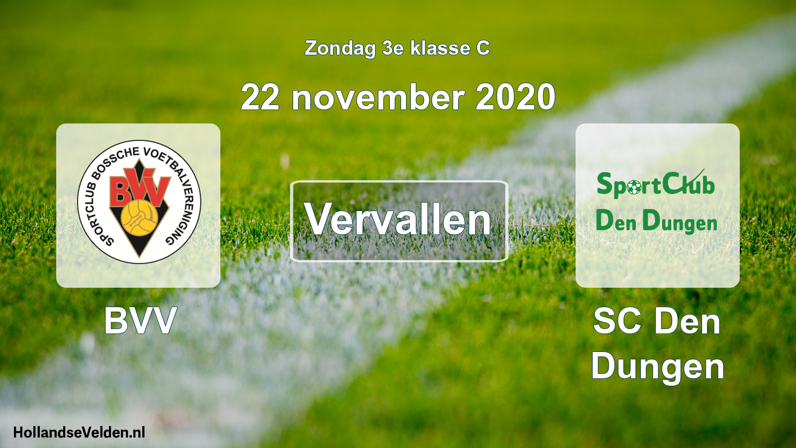 Scheduled Match: BVV - SC Den Dungen (22 November 2020)