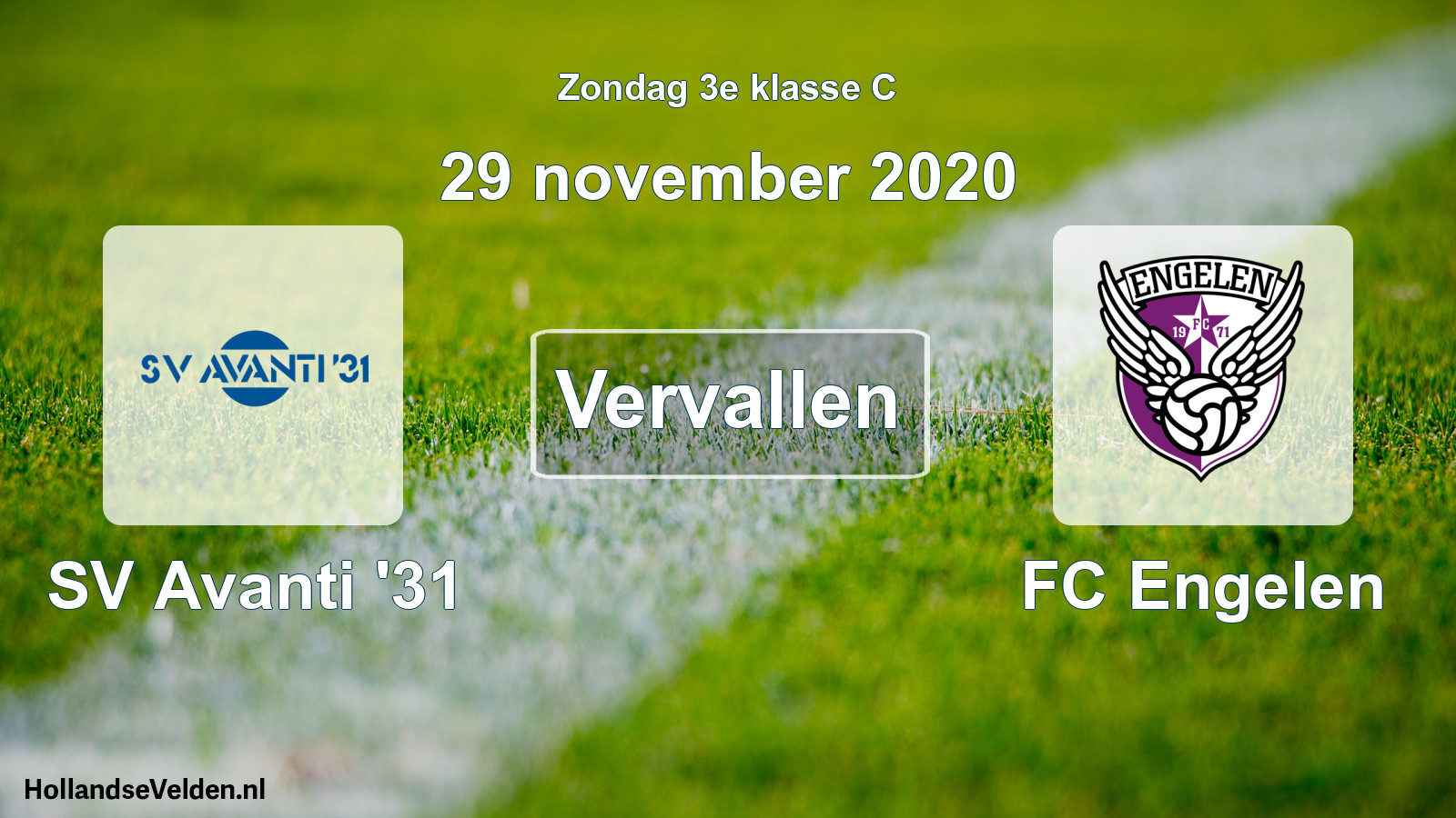 Scheduled Match: SV Avanti '31 - FC Engelen (29 November 2020)