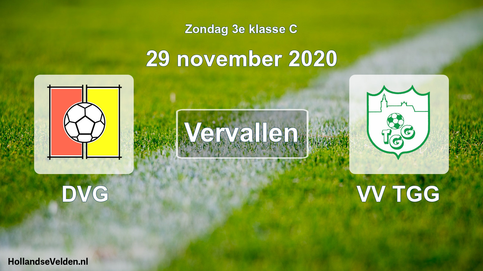 Scheduled Match: DVG - VV TGG (29 November 2020)