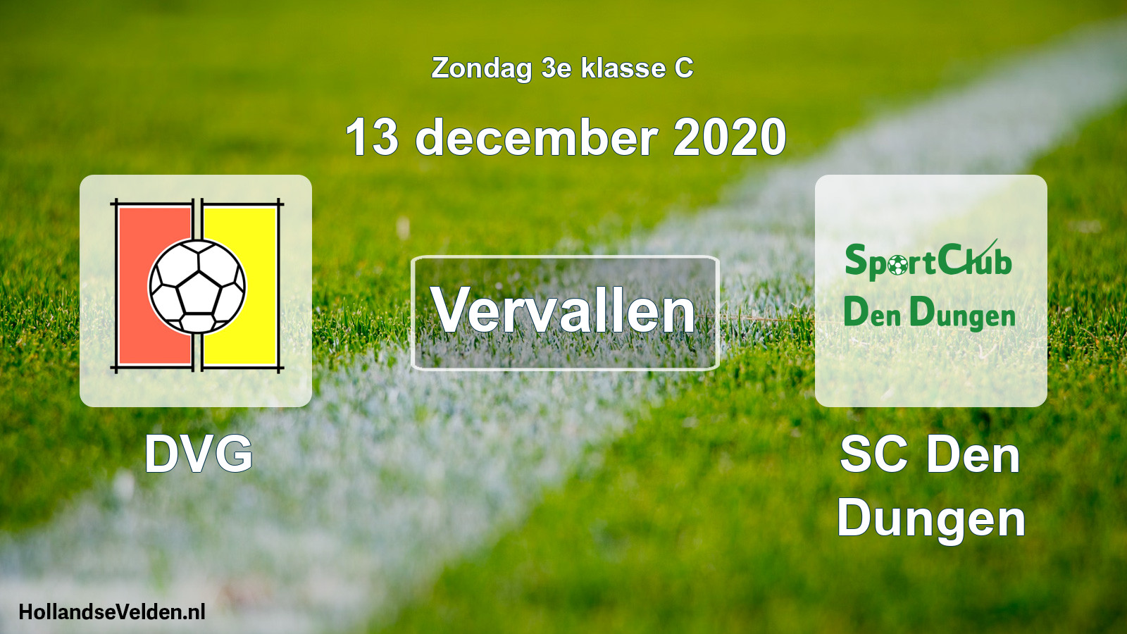 Scheduled Match: DVG - SC Den Dungen (13 December 2020)