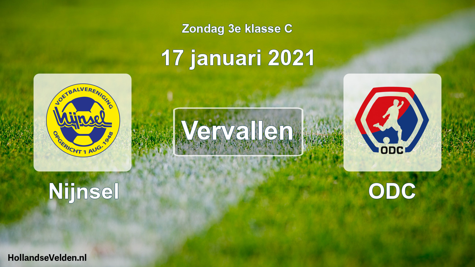 Scheduled Match: Nijnsel - ODC (17 January 2021)
