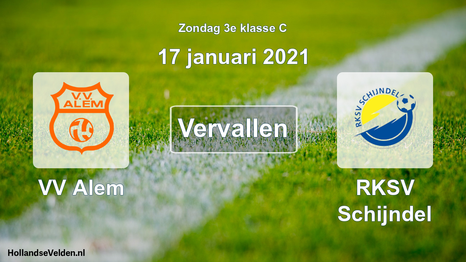 Scheduled Match: VV Alem - RKSV Schijndel (17 January 2021)
