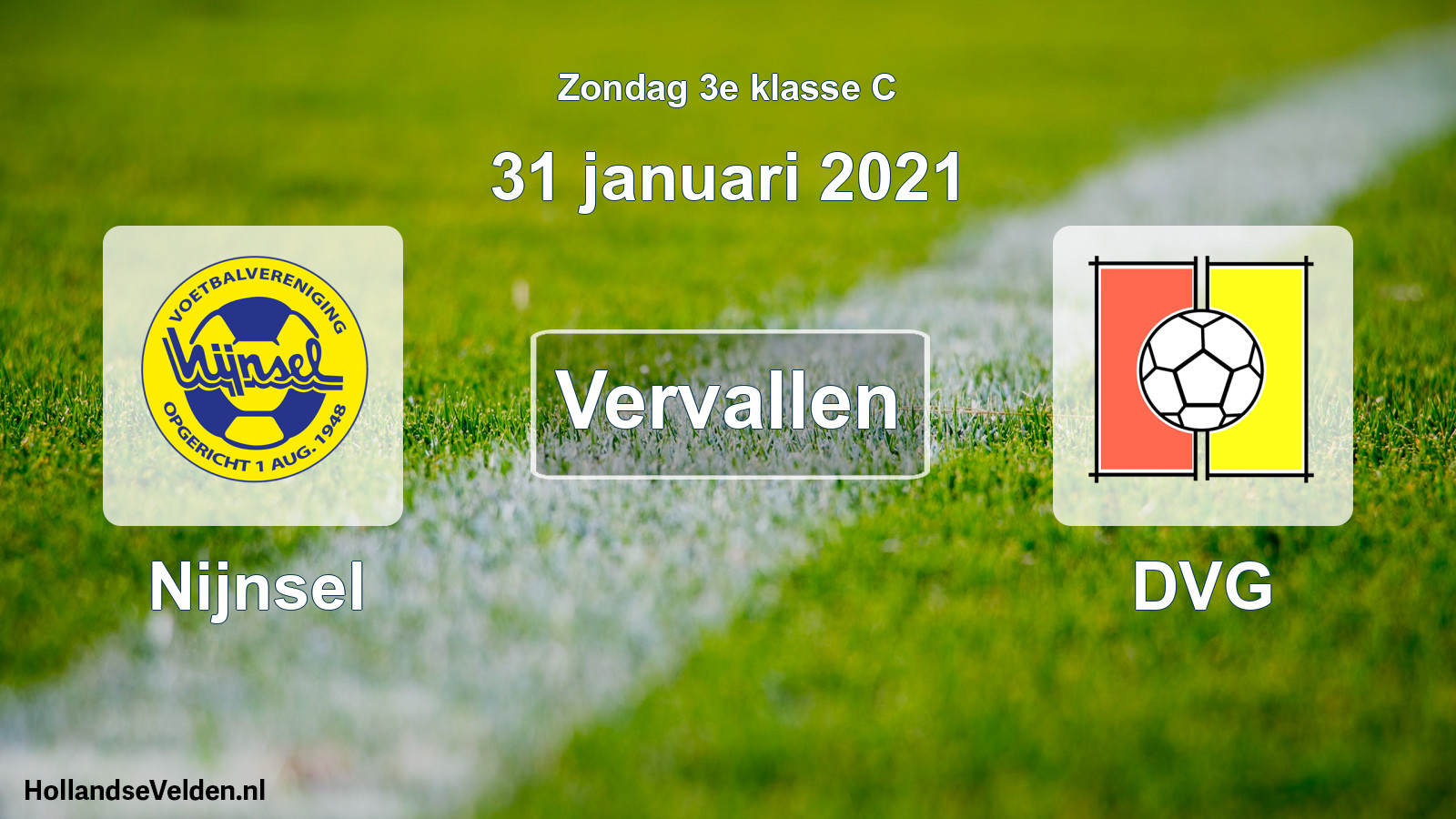 Scheduled Match: Nijnsel - DVG (31 January 2021)