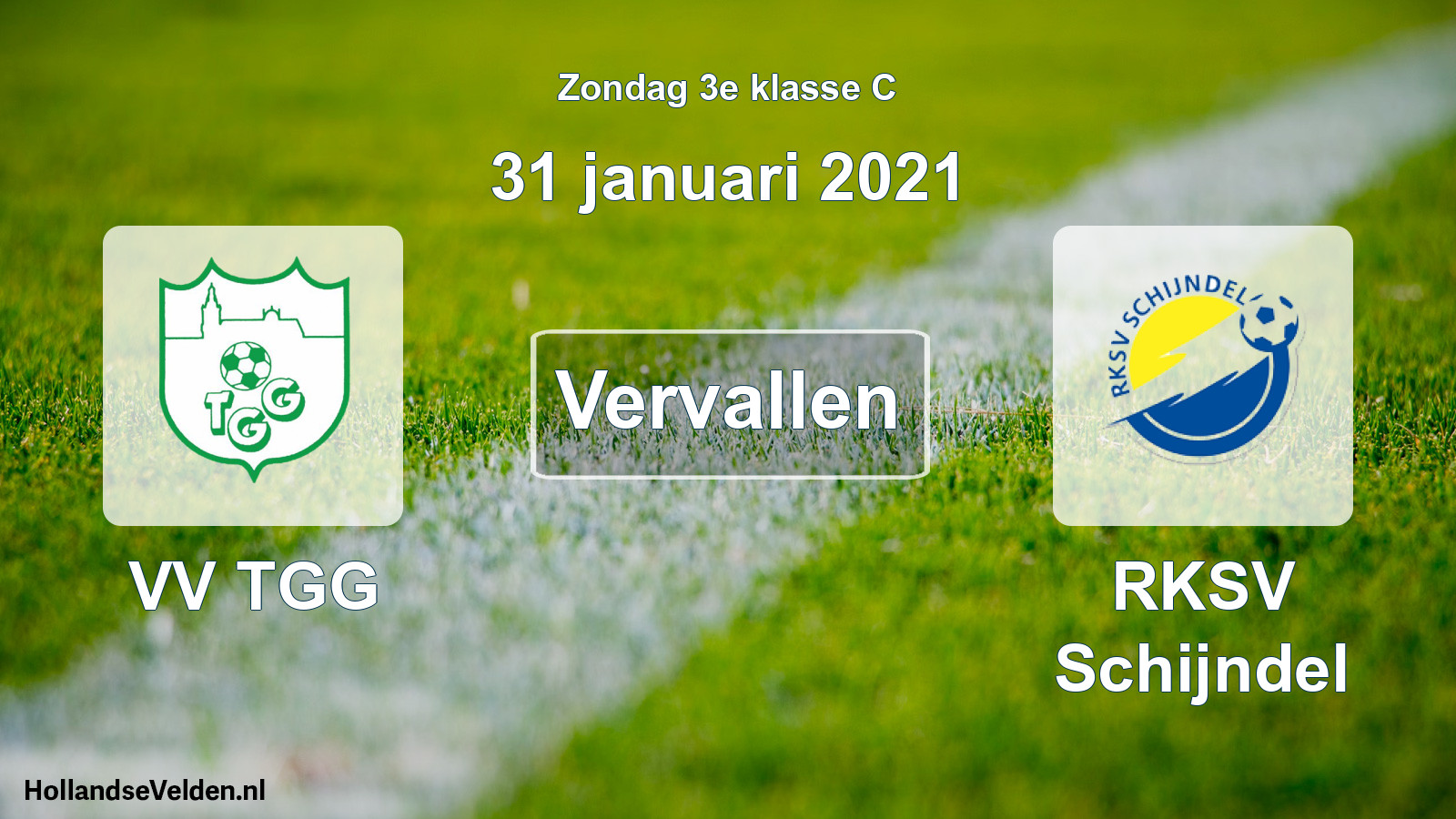 Scheduled Match: VV TGG - RKSV Schijndel (31 January 2021)