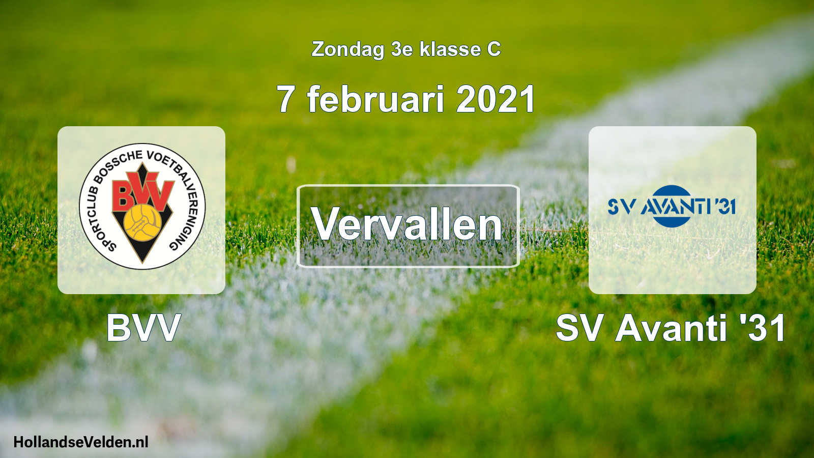 Scheduled Match: BVV - SV Avanti '31 (7 February 2021)