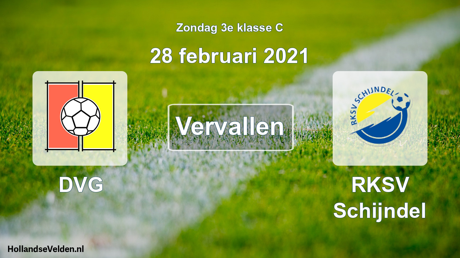 Scheduled Match: DVG - RKSV Schijndel (28 February 2021)