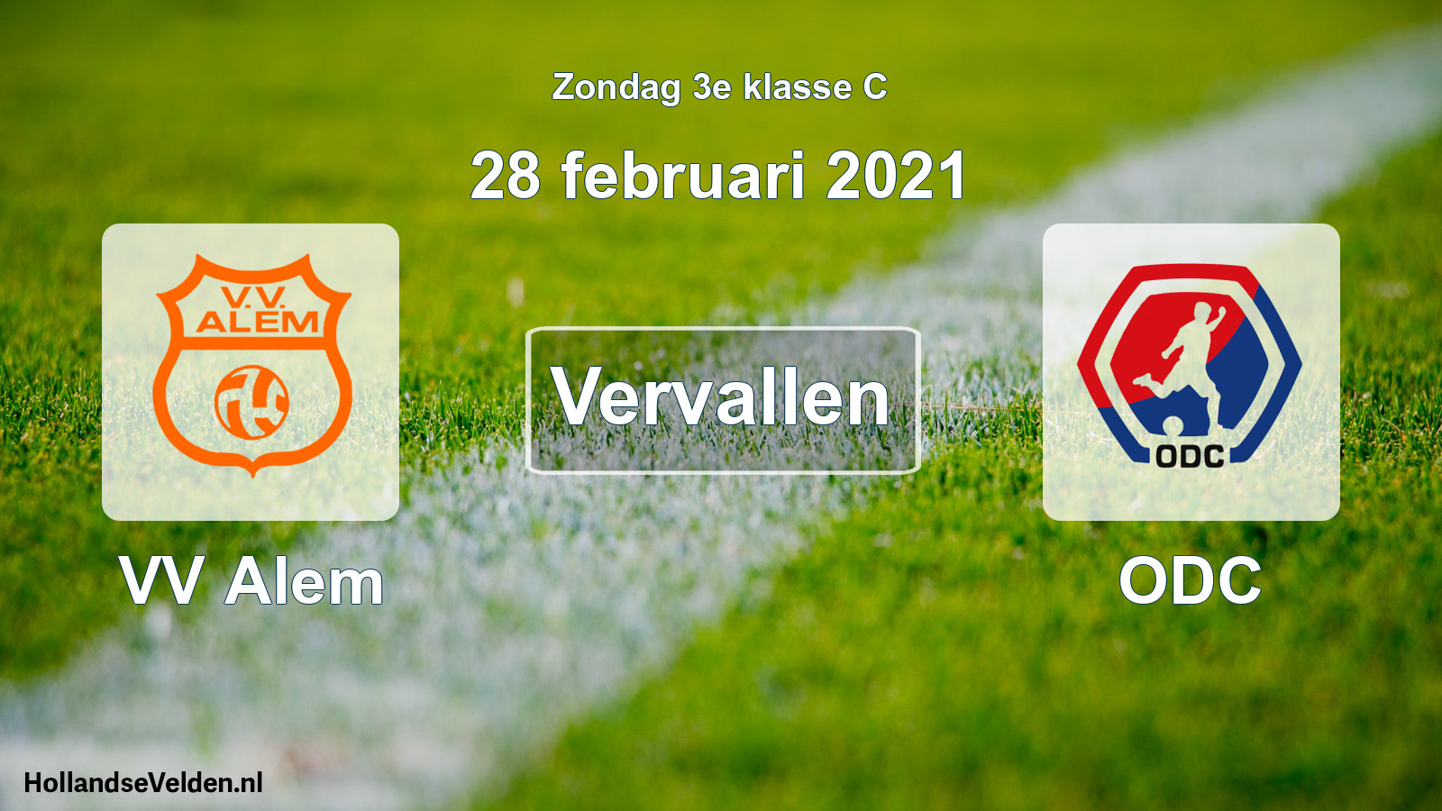 Scheduled Match: VV Alem - ODC (28 February 2021)