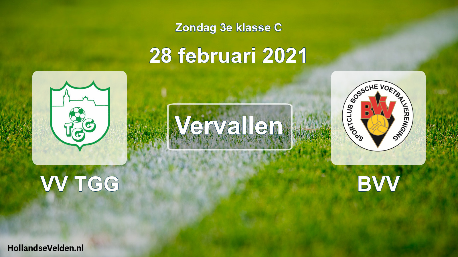 Scheduled Match: VV TGG - BVV (28 February 2021)