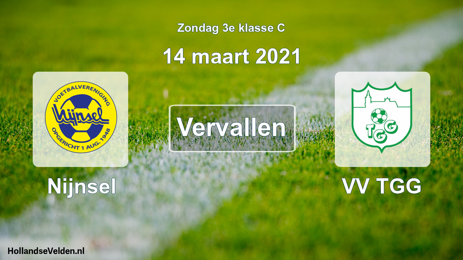Scheduled Match: Nijnsel - VV TGG (14 March 2021)