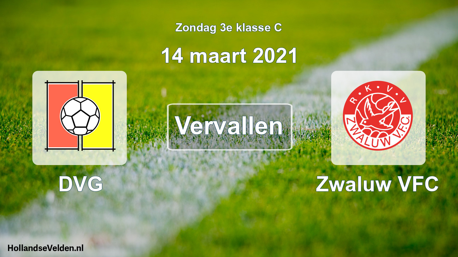 Scheduled Match: DVG - Zwaluw VFC (14 March 2021)