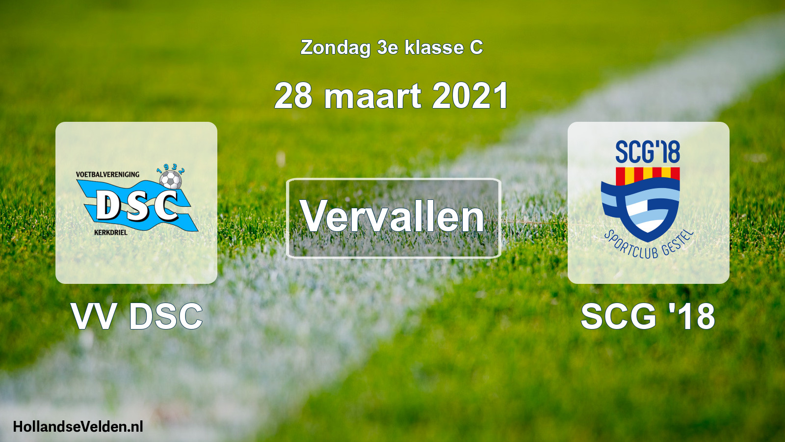 Scheduled Match: VV DSC - SCG '18 (28 March 2021)
