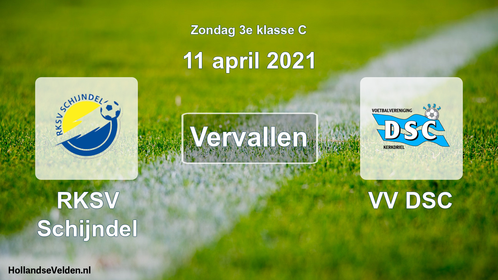 Scheduled Match: RKSV Schijndel - VV DSC (11 April 2021)