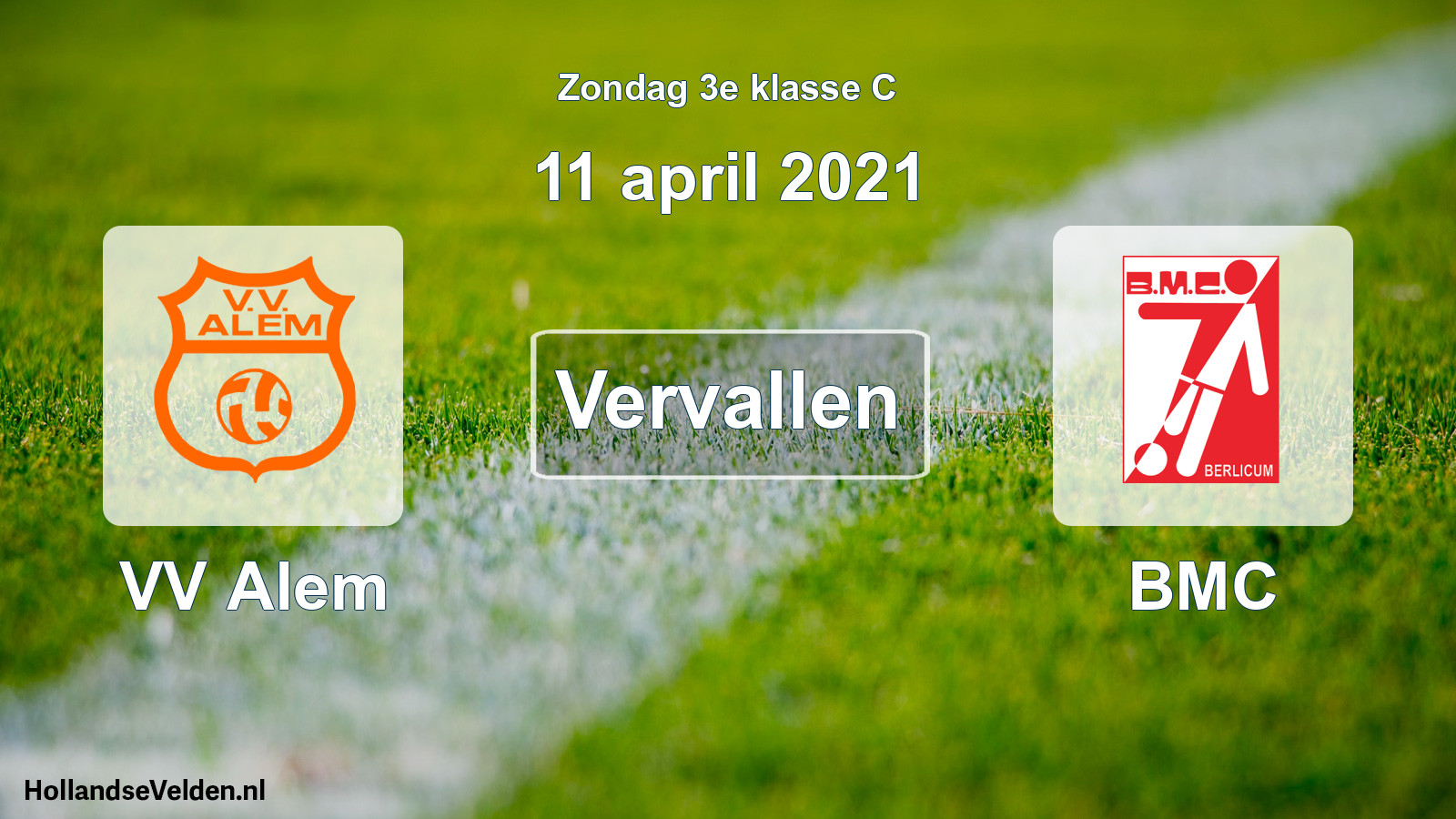 Scheduled Match: VV Alem - BMC (11 April 2021)