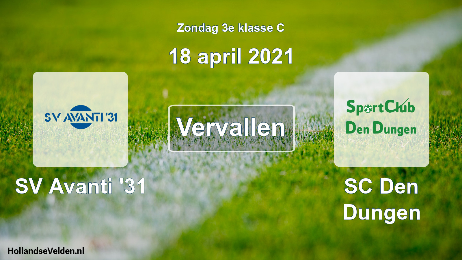 Scheduled Match: SV Avanti '31 - SC Den Dungen (18 April 2021)