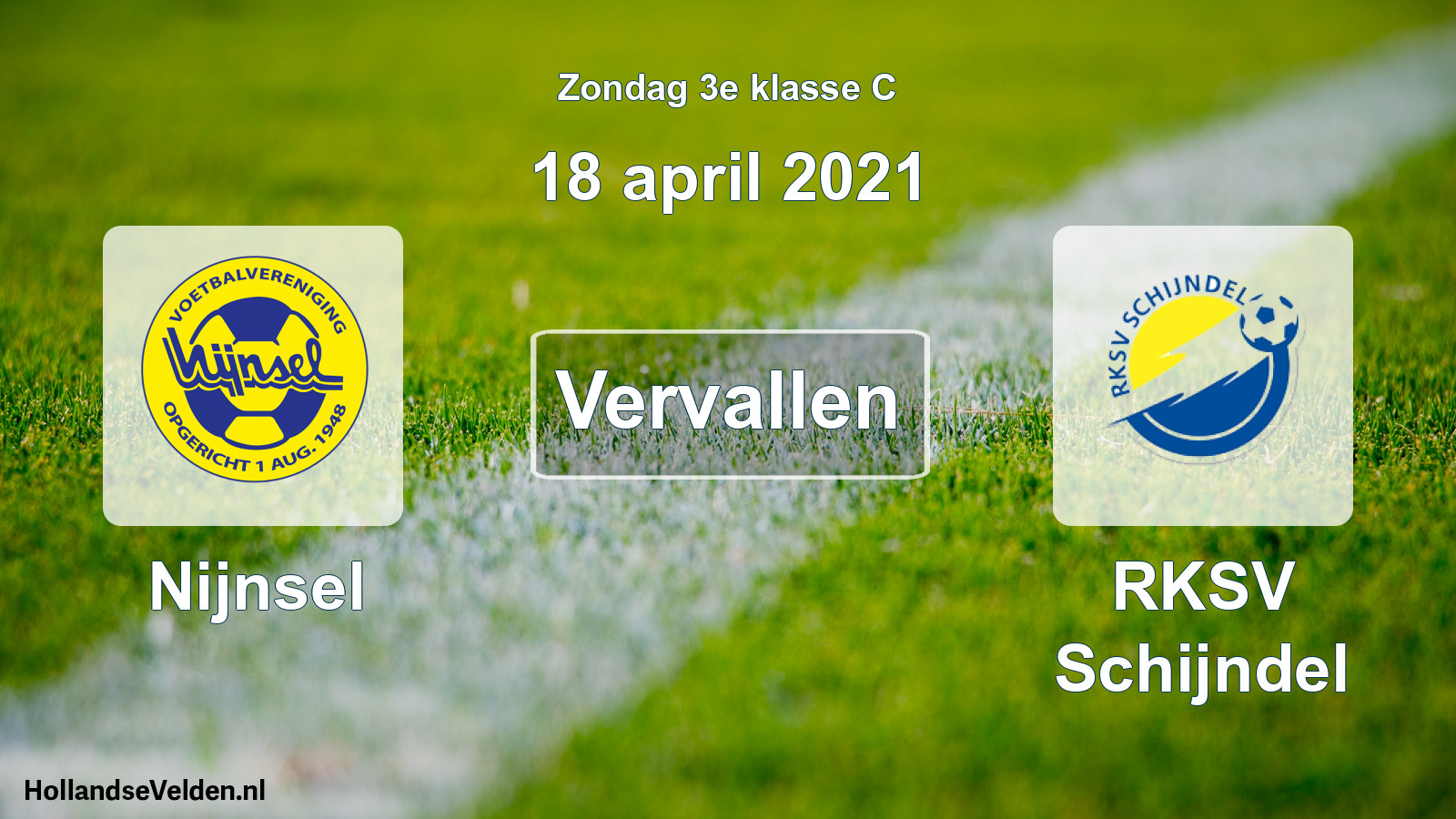 Scheduled Match: Nijnsel - RKSV Schijndel (18 April 2021)
