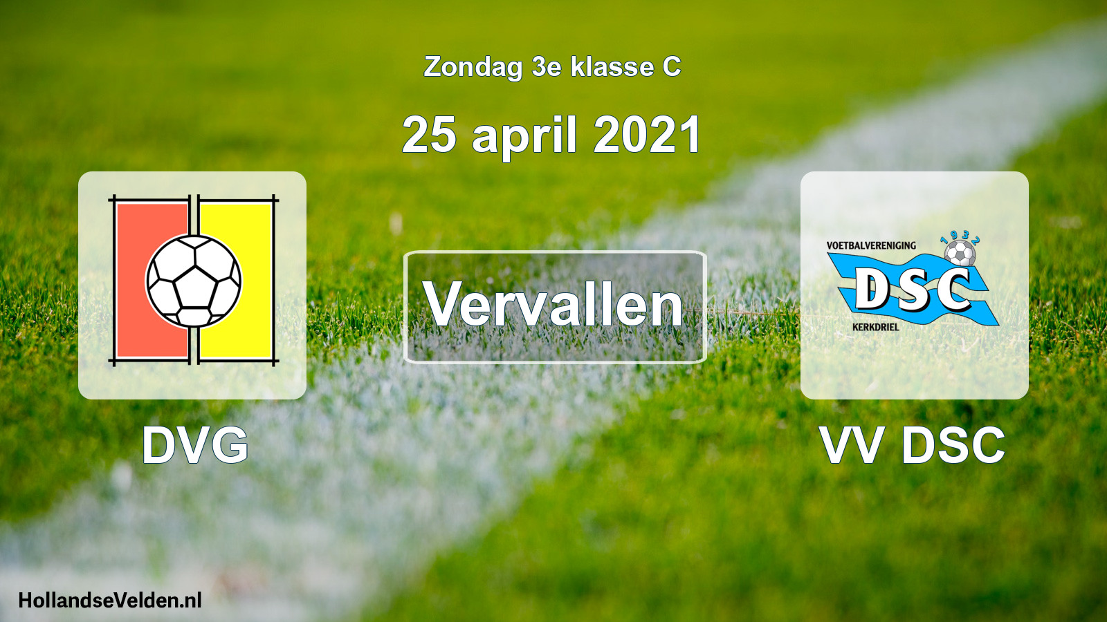 Scheduled Match: DVG - VV DSC (25 April 2021)