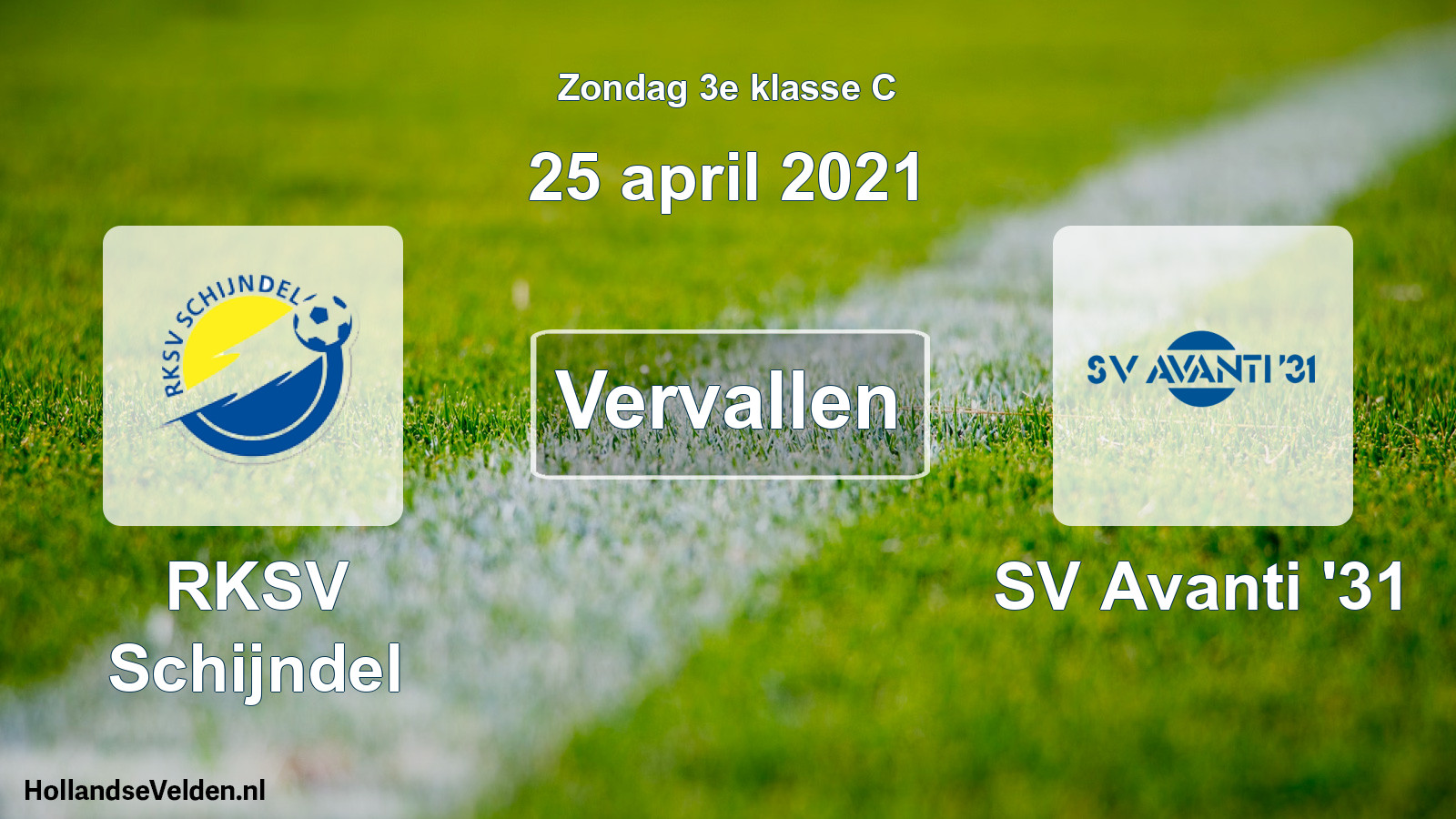Scheduled Match: RKSV Schijndel - SV Avanti '31 (25 April 2021)