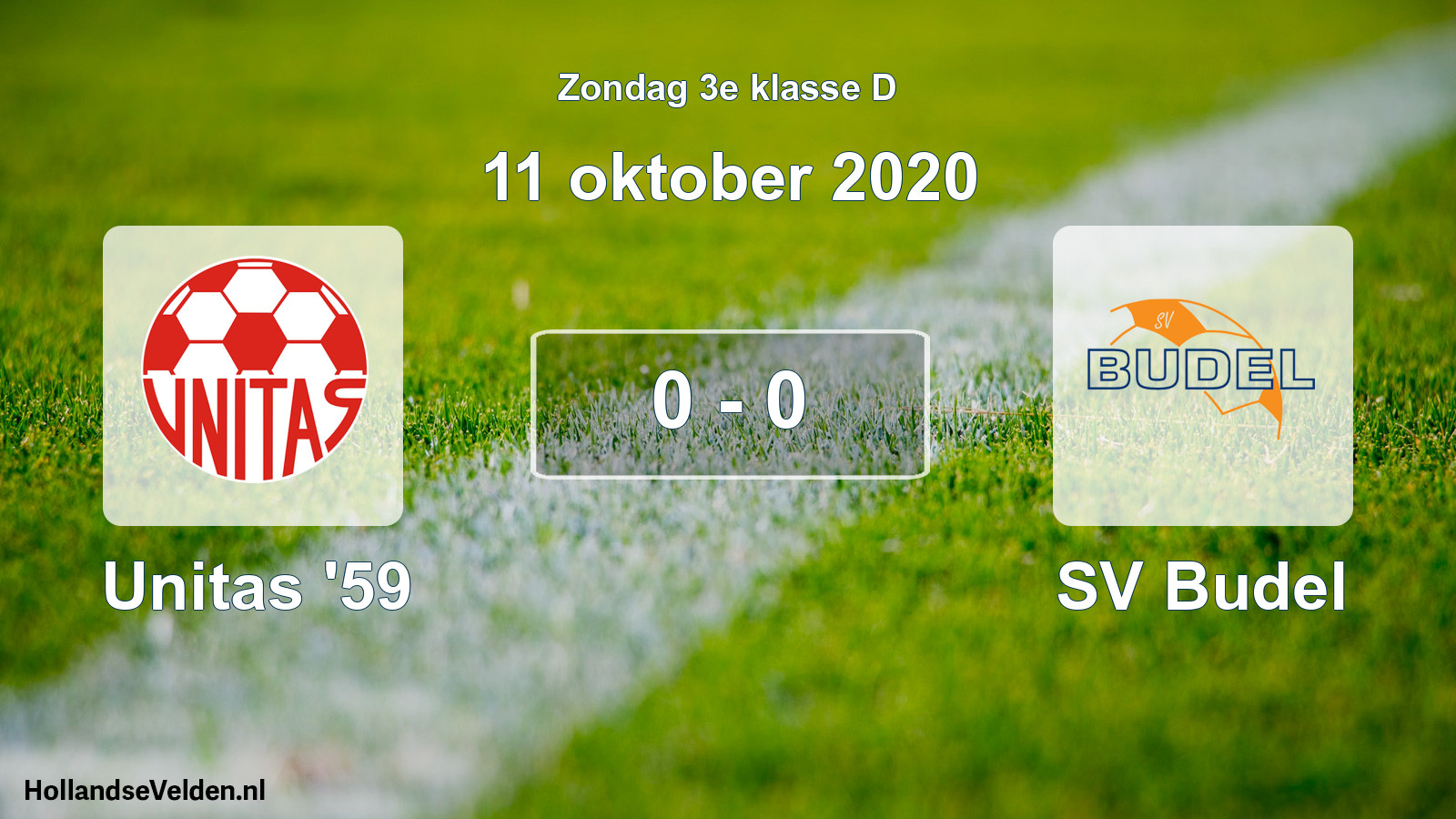 Total number of matches played: Unitas '59 - SV Budel 0 - 0 (11 October 2020)