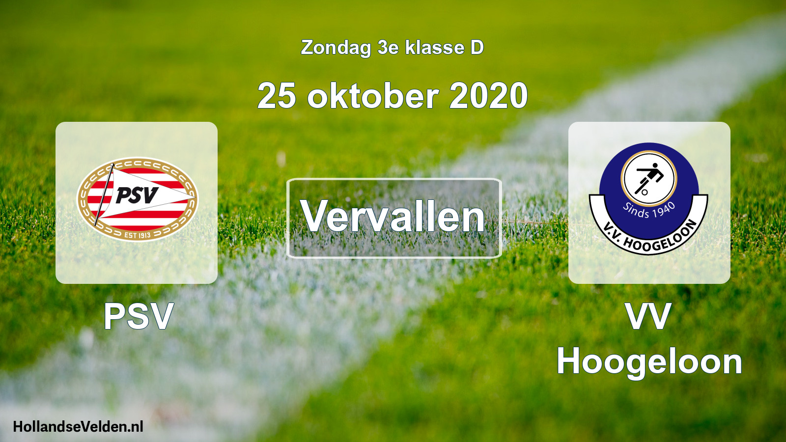 Scheduled Match: PSV - VV Hoogeloon (25 October 2020)