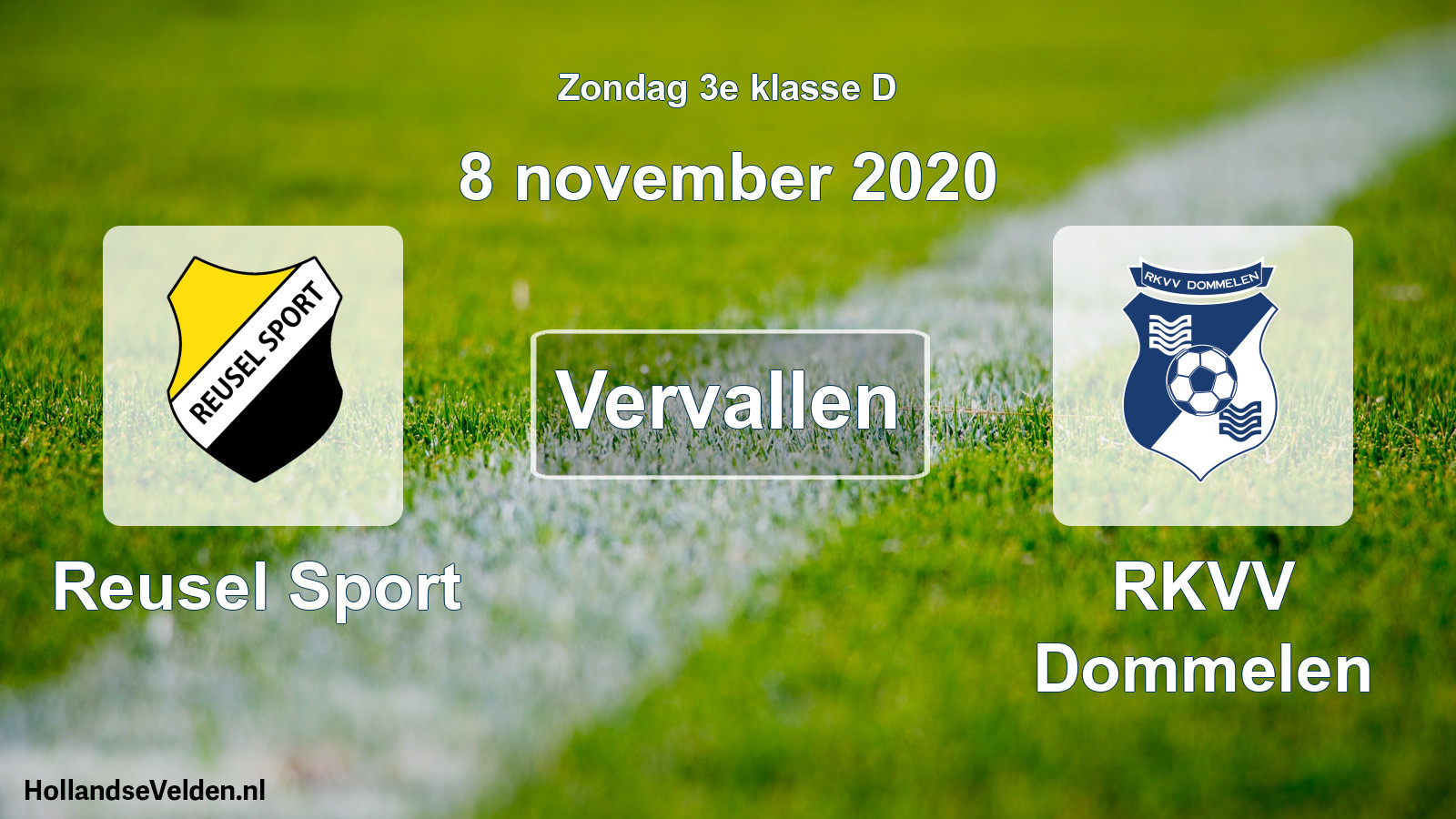 Scheduled Match: Reusel Sport - RKVV Dommelen (8 November 2020)
