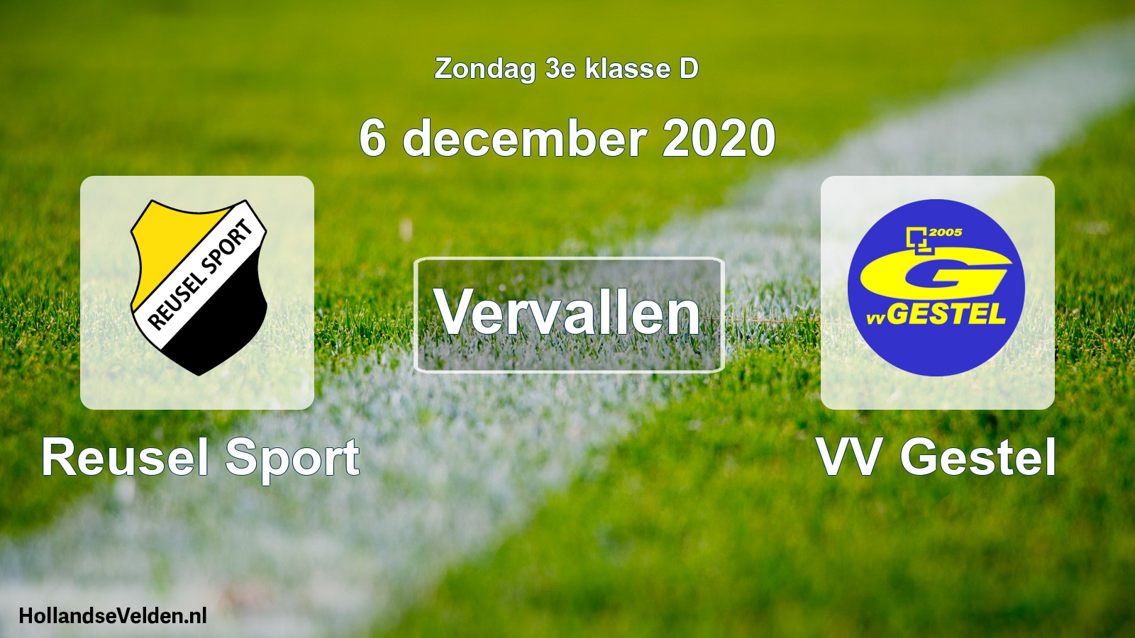 Scheduled Match: Reusel Sport - VV Gestel (6 December 2020)