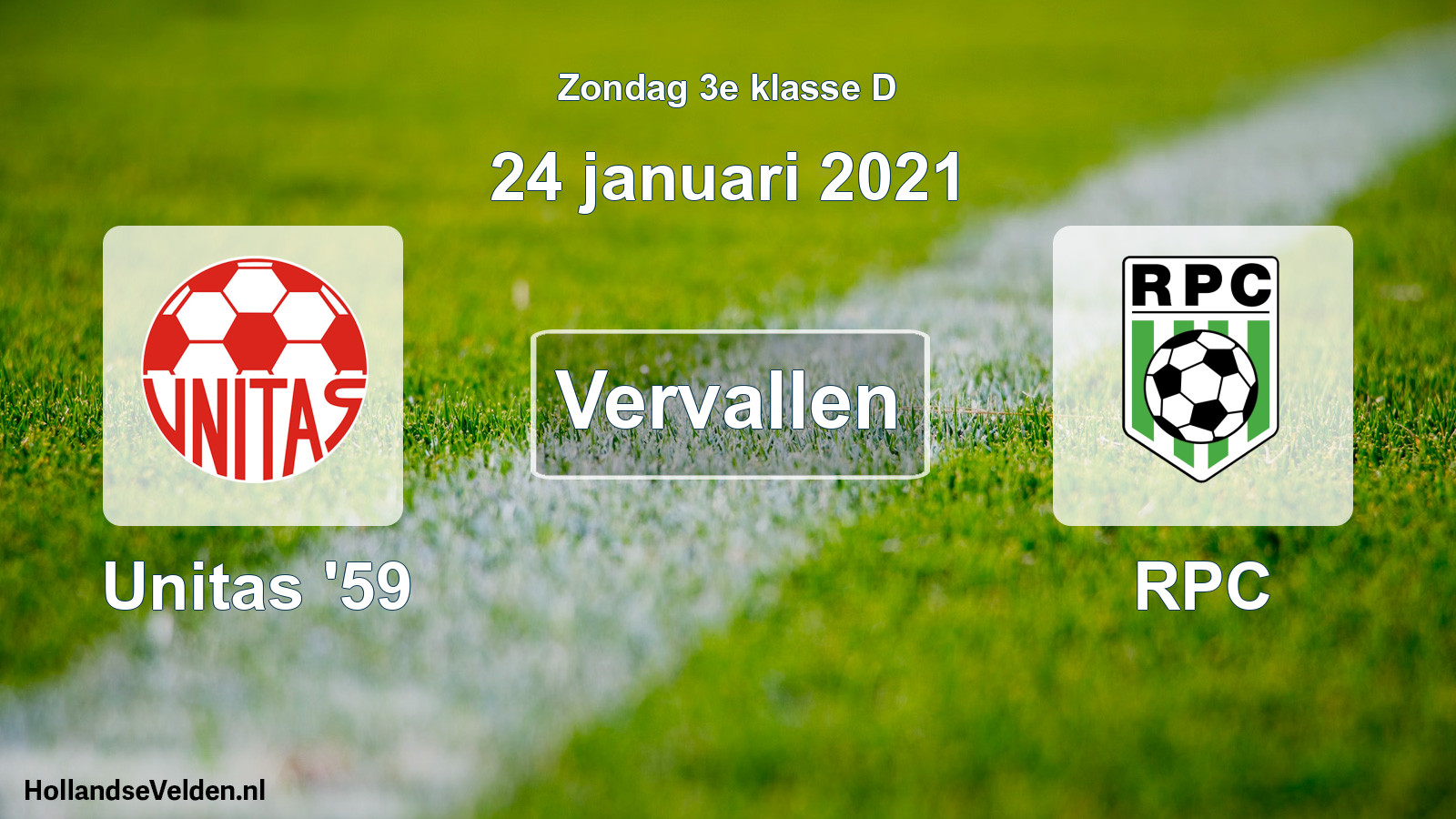 Scheduled Match: Unitas '59 - RPC (24 January 2021)