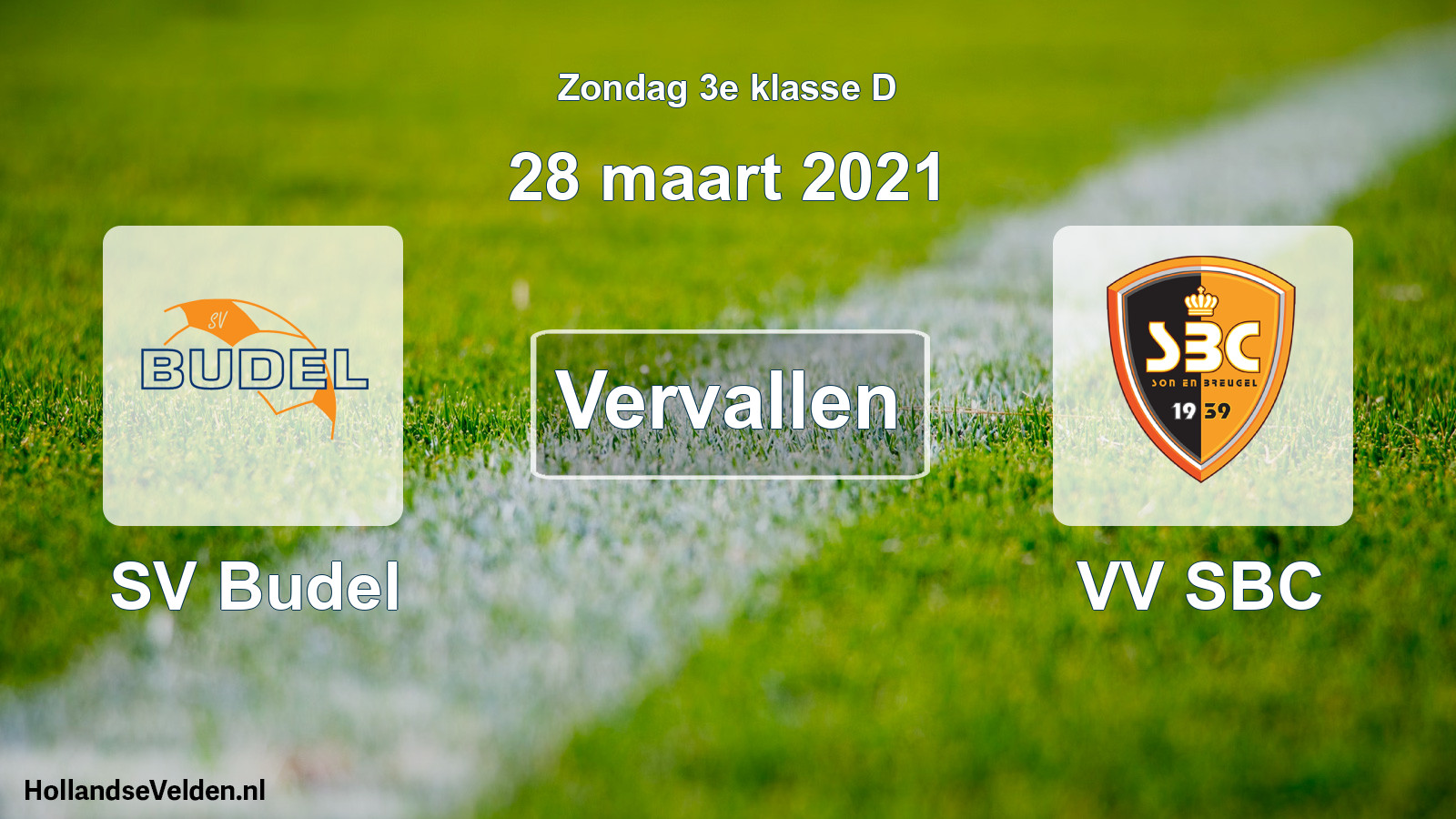 Scheduled Match: SV Budel - VV SBC (28 March 2021)