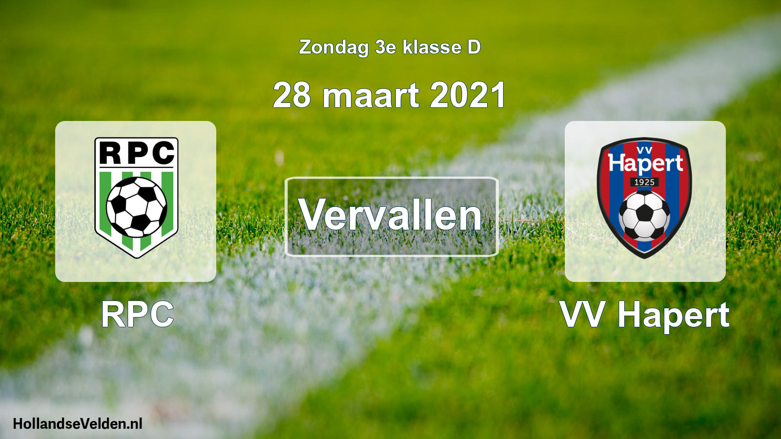 Scheduled Match: RPC - VV Hapert (28 March 2021)