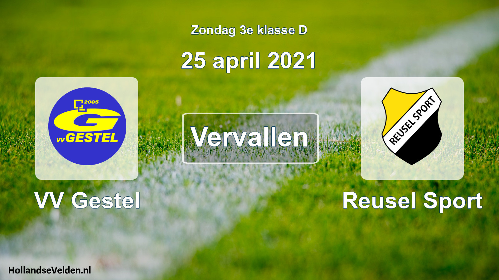 Scheduled Match: VV Gestel - Reusel Sport (25 April 2021)