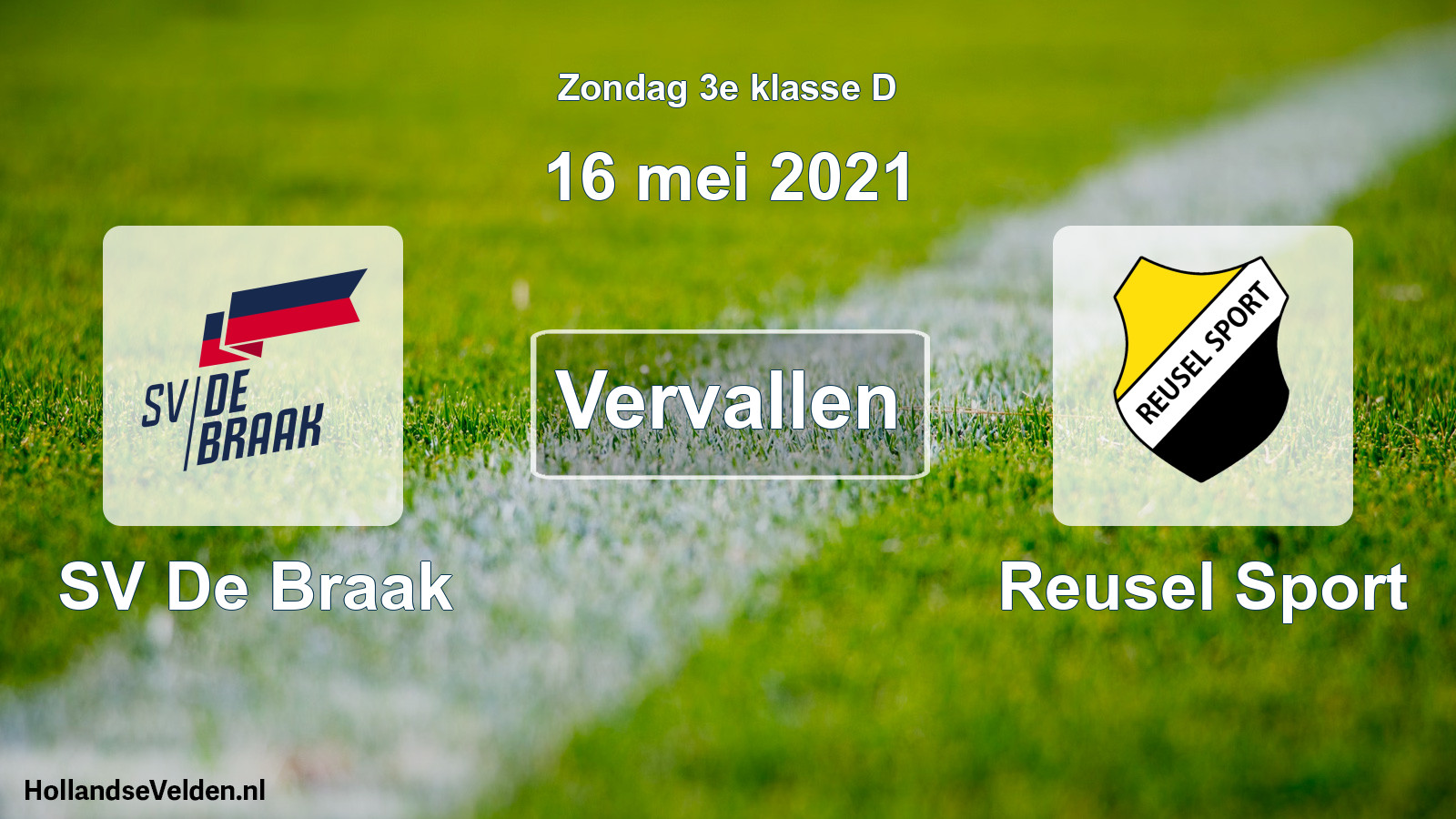 Scheduled Match: SV De Braak - Reusel Sport (16 May 2021)