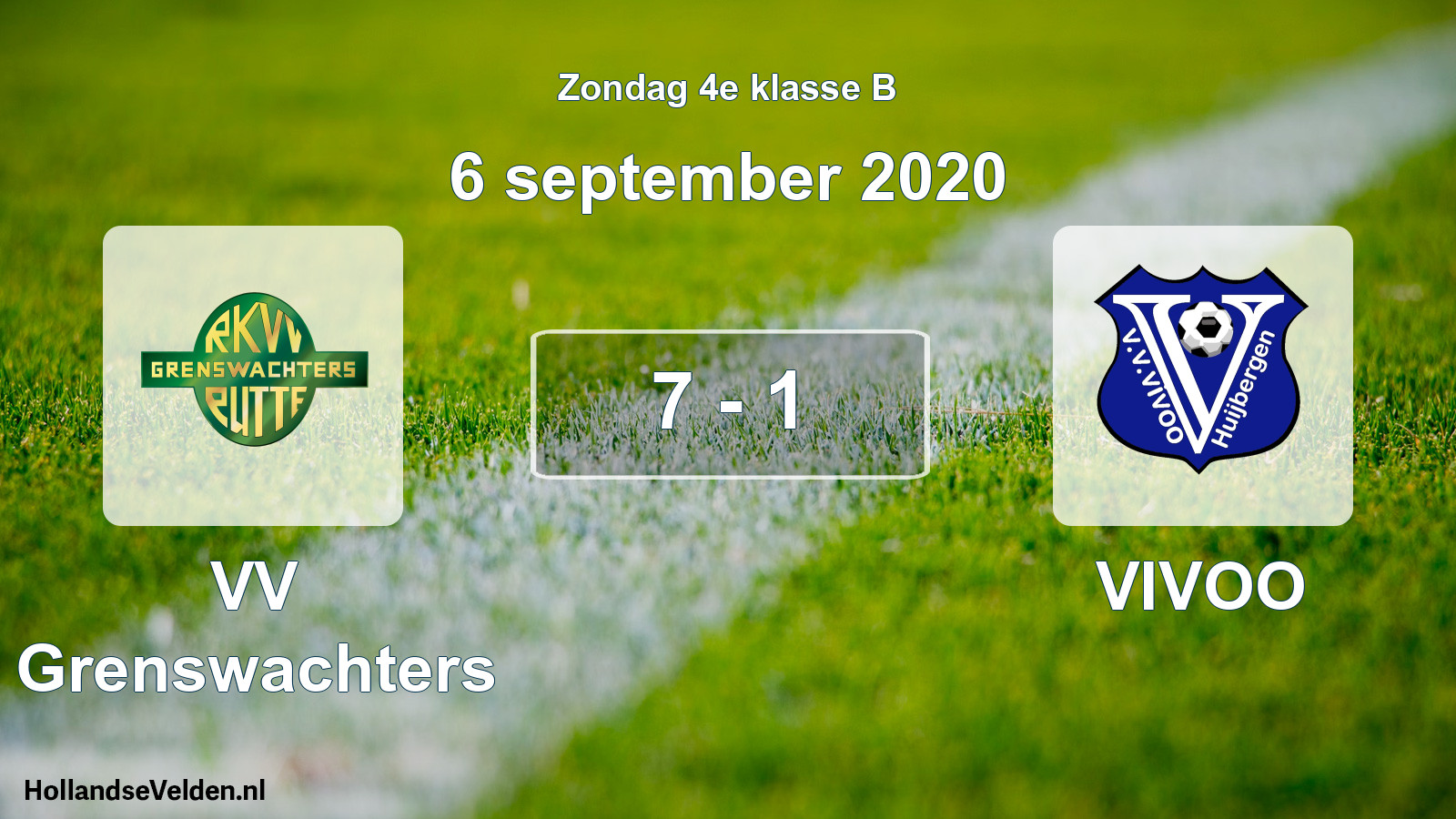 Total number of matches played: VV Grenswachters - VIVOO 7 - 1 (6 September 2020)