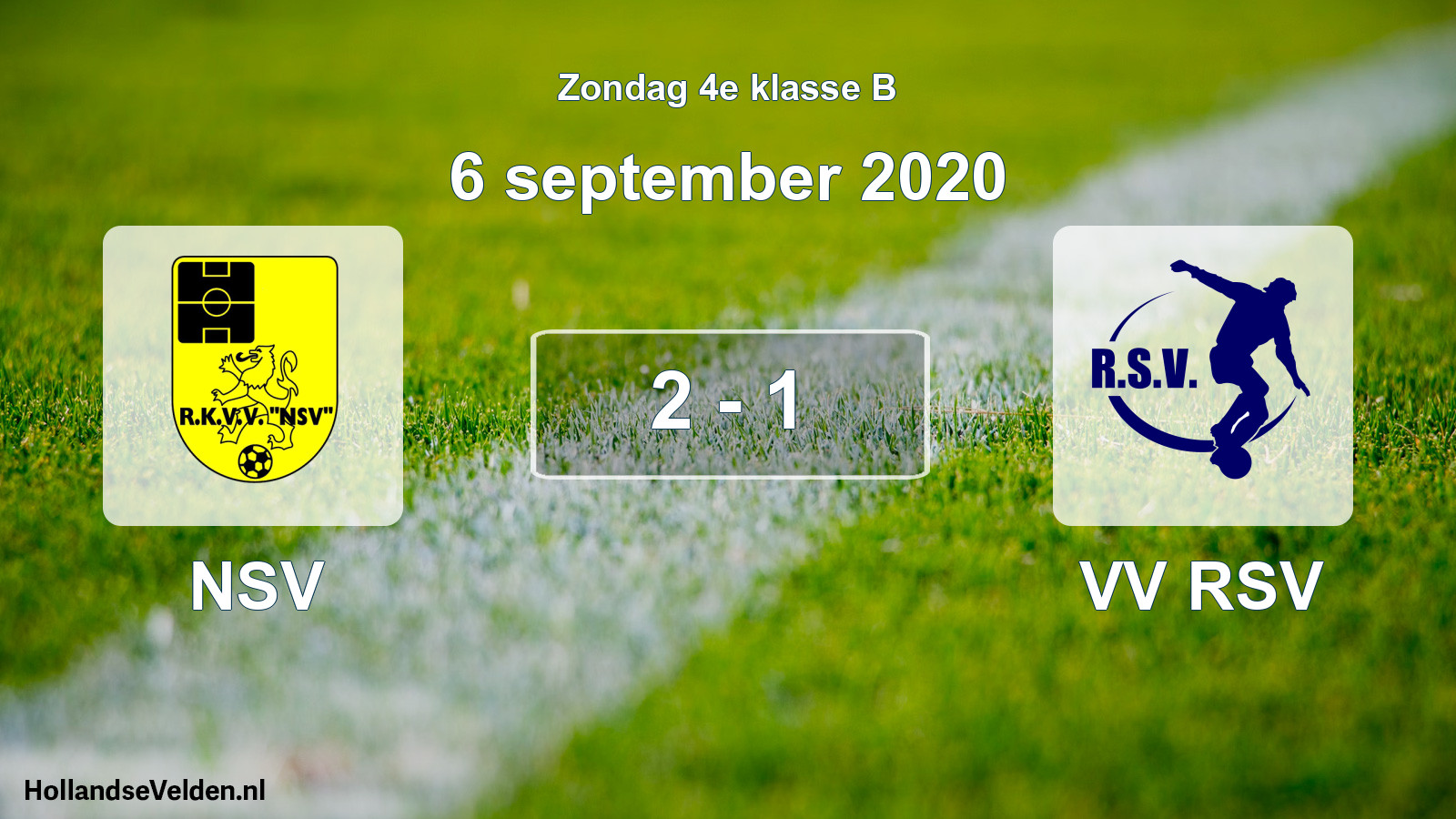 Total number of matches played: NSV - VV RSV 2 - 1 (6 September 2020)