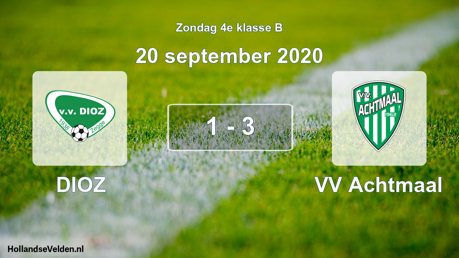 Total number of matches played: DIOZ - VV Achtmaal 1 - 3 (20 September 2020)