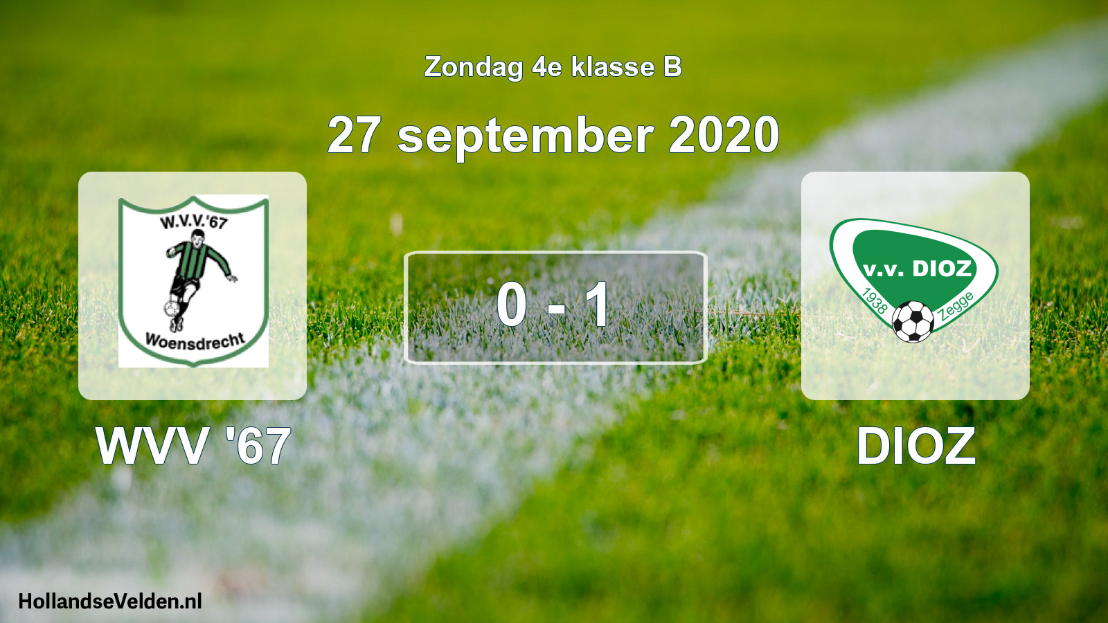 Total number of matches played: WVV '67 - DIOZ 0 - 1 (27 September 2020)